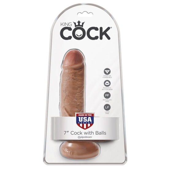Фаллос King Cock 7" with Balls
